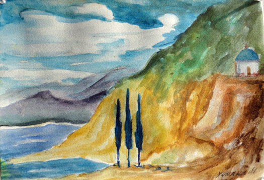 Skopelos Watercolor